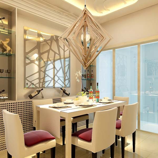 Solid Wood Pendant Light